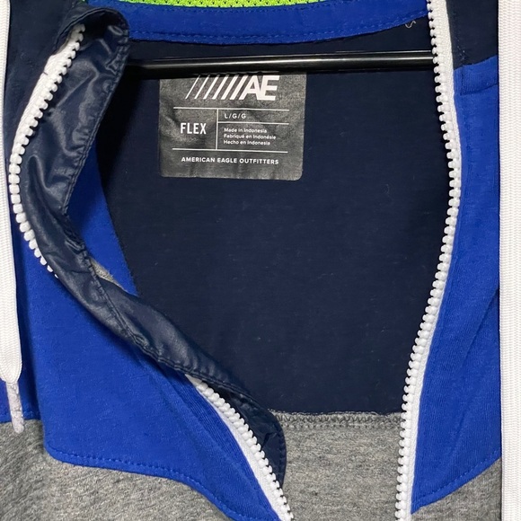 Men’s American Eagle Jacket (Lightweight Windbreaker) US Size L - Gray blue - Picture 3 of 4